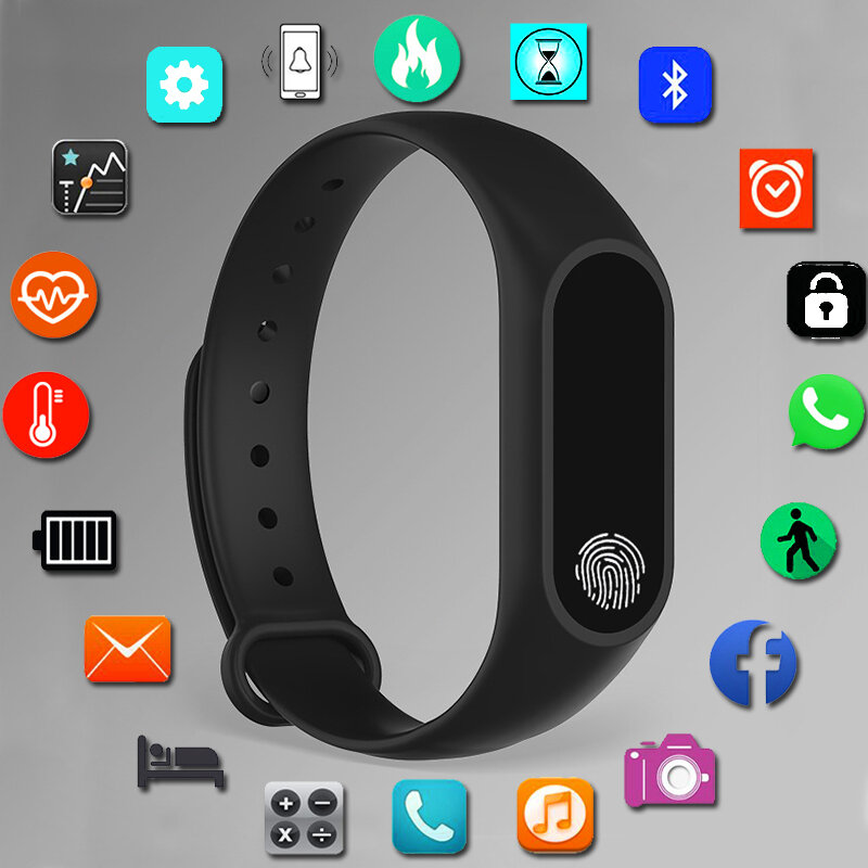 Pulsera deportiva reloj inteligente para mujer y hombre para Android IOS Smartwatch rastreador de Fitness electrónica reloj inteligente Smartwach reloj inteligente