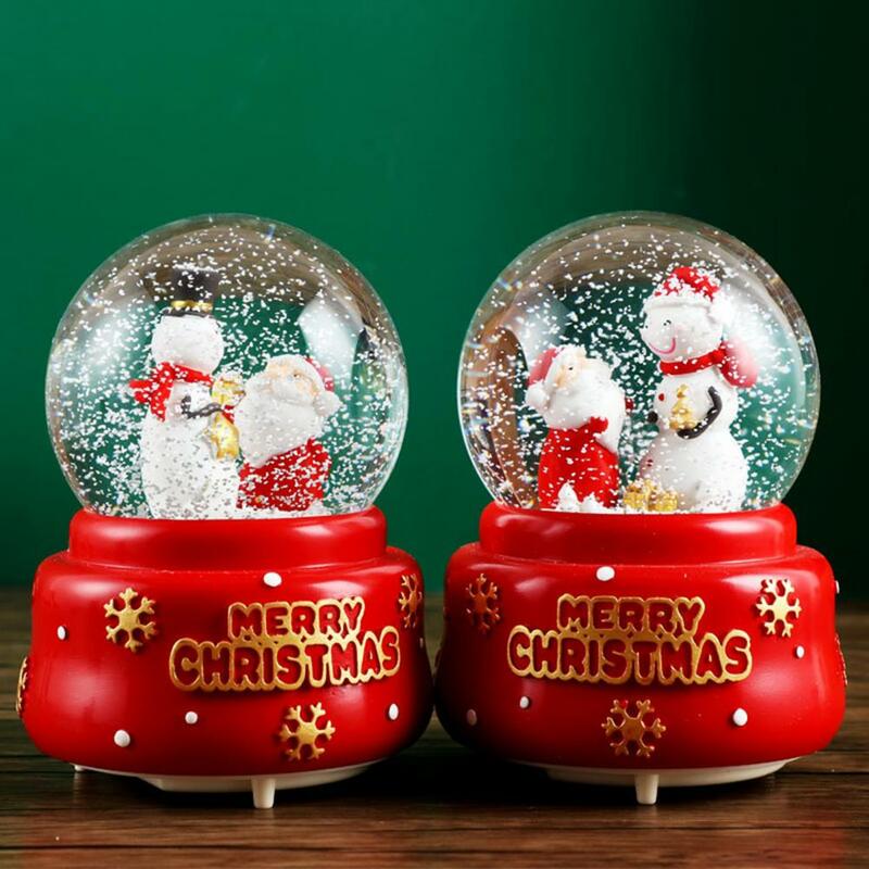 Sneeuwbol Mini Muziek Sneeuwbol Desktop Decor Multifunctionele Decoratieve Kerstman Standbeeld Muziek Sneeuwbol Ornament