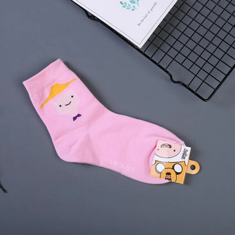 Calcetines tobilleros de algodón para mujer y niña, medias cortas con estampado de personajes de dibujos animados, Hipster, Harajuku