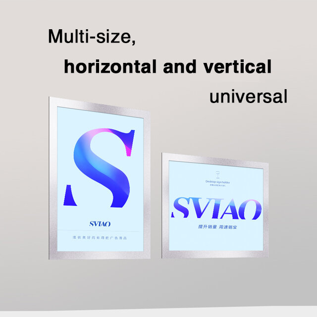 SVIAO A4 Self-กาวแม่เหล็กกรอบ PVC ผนังพรุนวัสดุจอแสดงผลกรอบบางที่กำหนดเองจอแสดงผล