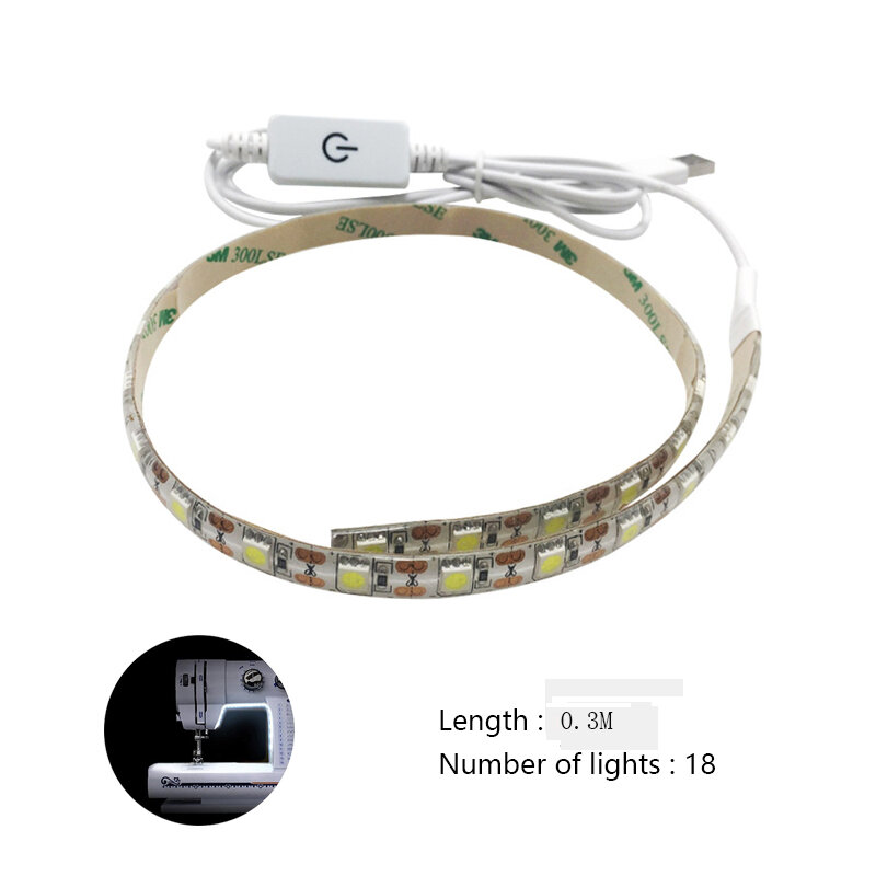 จักรเย็บผ้า LED Light Strip Light USB Powered Dimming ยืดหยุ่นเย็บ Light Strip สำหรับอุตสาหกรรมการทำงานไฟ LED