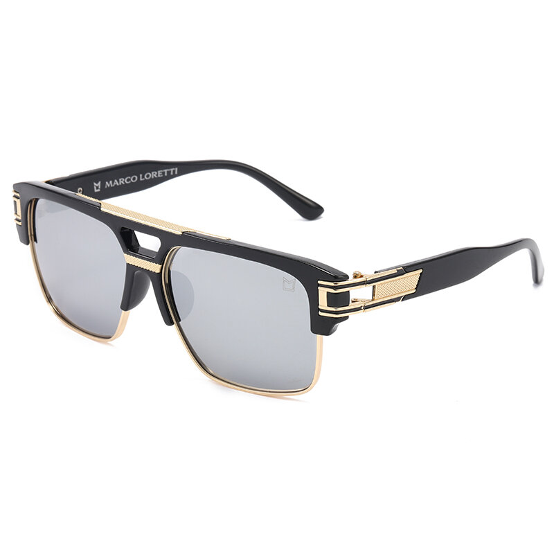 Klasyczne luksusowe męskie okulary przeciwsłoneczne Glamour moda marka Punk okulary przeciwsłoneczne dla kobiet lustrzane Retro Vinatge kwadratowe fajne okulary pilotki