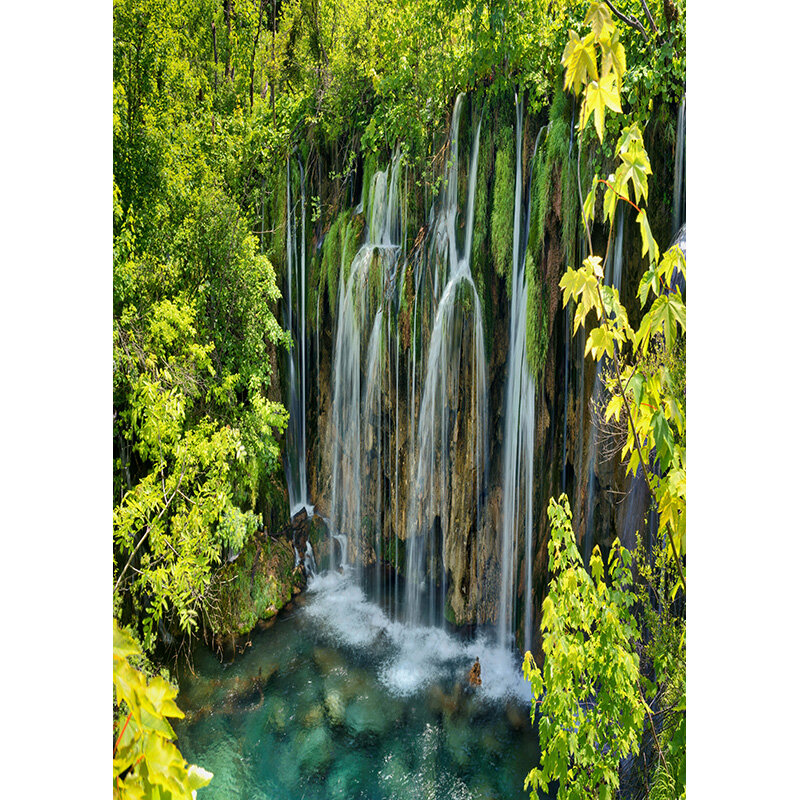SHENGYONGBAO Natürliche Landschaft Wasserfall Fotografie Hintergründe Requisiten Frühling Landschaft Porträt Foto Kulissen 21110WA-04