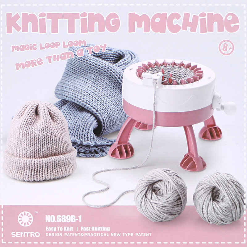 Máquina de tricô diy, tear de mão de 22 pontos, meias de lã, cachecol, máquina de tricô, brinquedos de cuidado para crianças