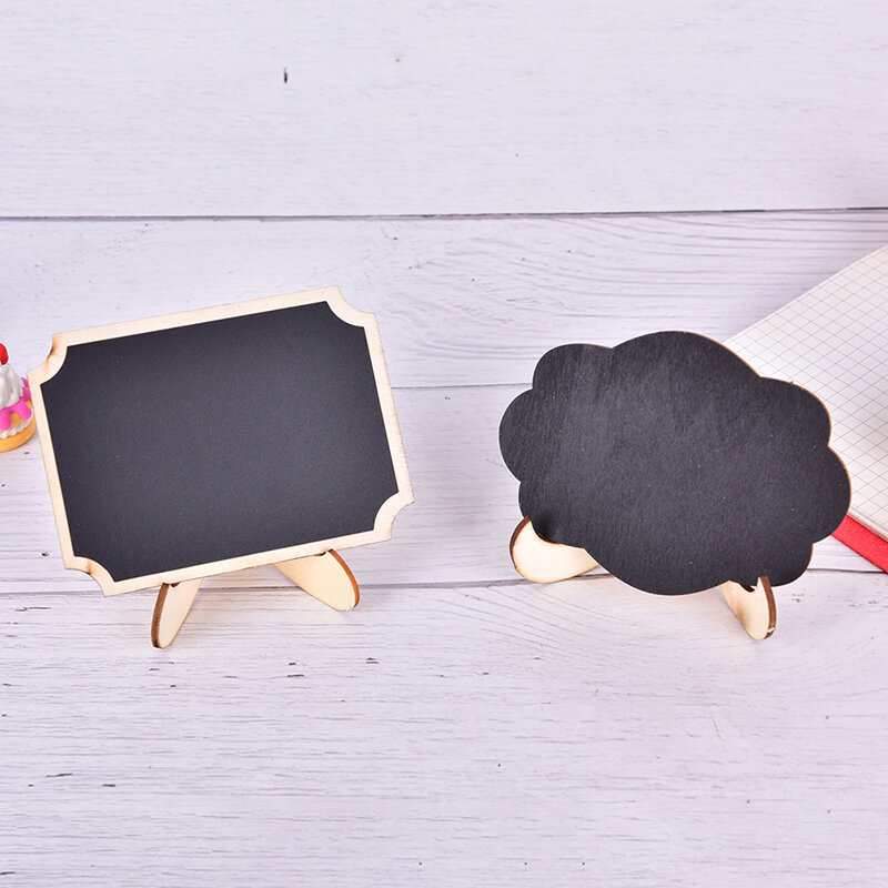 Mini quadro-negro de madeira portátil, mensagens, suporte universal, festa de casamento, decoração de mesa, etiquetas, 1 peça