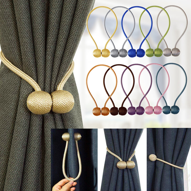 BELAVENIR-Clip magnético para cortina, soporte de hebilla de alta calidad, accesorios decorativos de poliéster para el hogar