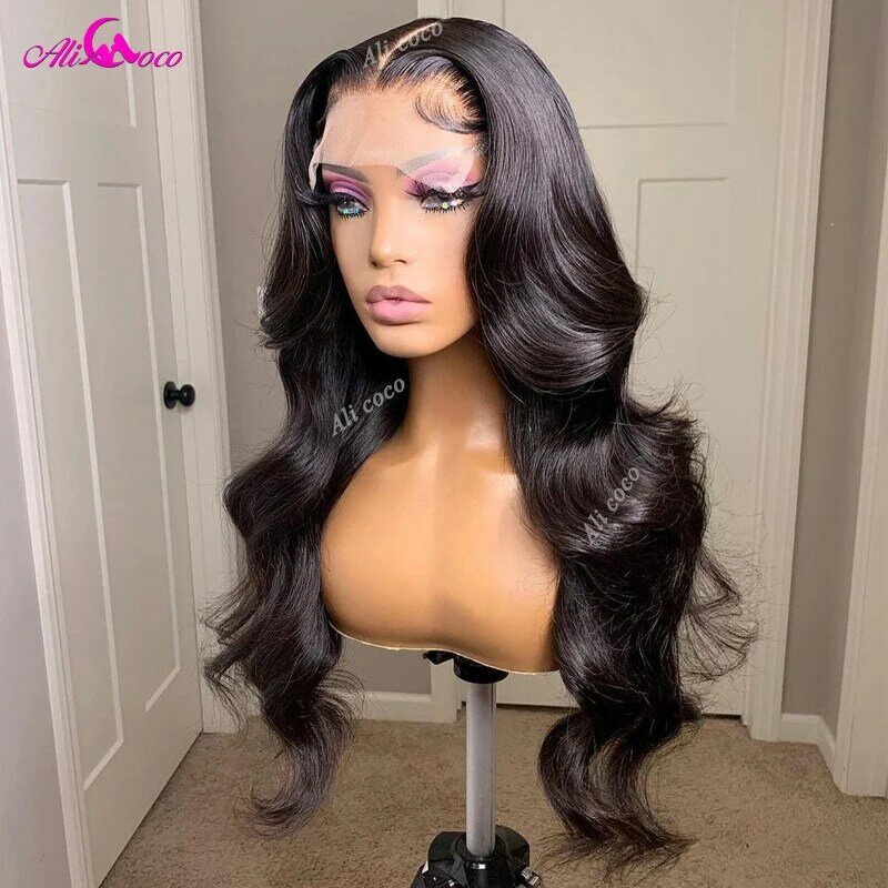 Perruque Lace Closure Wig naturelle Body Wave, 13x6, 5x5, balayage brun blond HD, pre-plucked, 10A