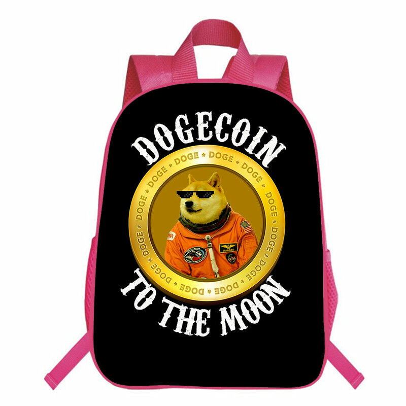 Dogecoinバックパック幼稚園漫画ランドセル10代の女の子の収納バッグトラベルバッグ