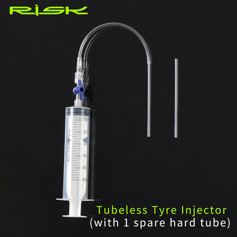 RISK RL225 Cycling Bike Bicycle Tubeless Tyre Sealant Injector Injection Tool Syringe Schrader Presta Valve Core Removal Tool