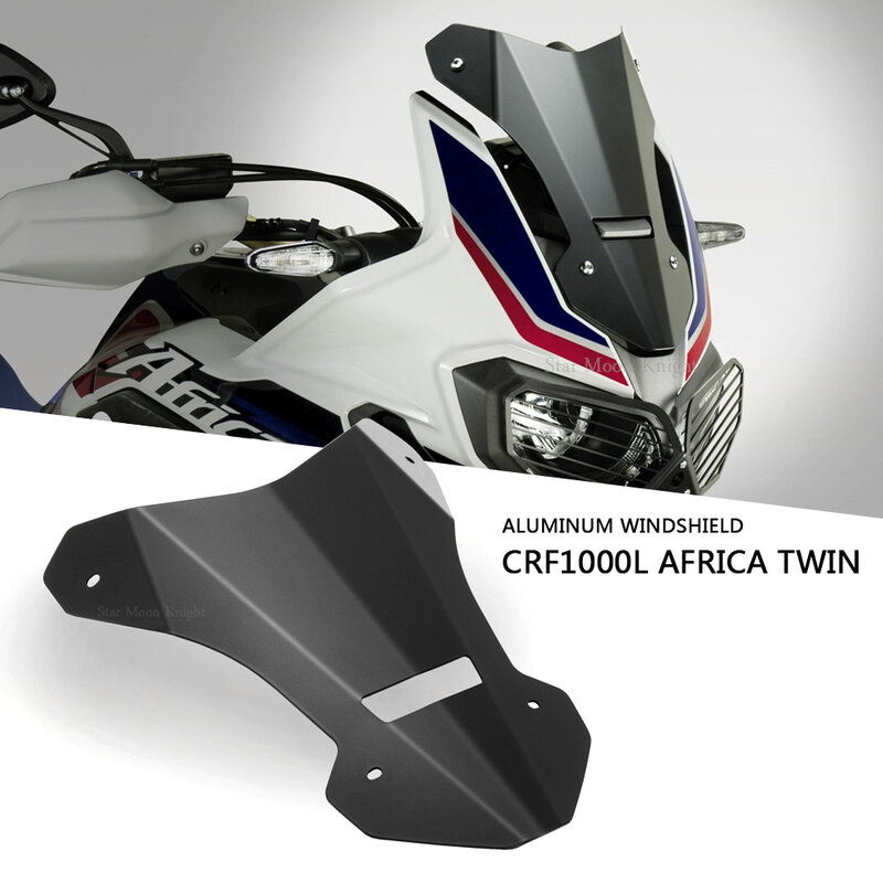 Untuk HONDA CRF1000L Afrika Kembar Crf 1000 L 2016-2019 Aksesori Motor Kaca Depan Pelindung Kaca Depan Layar Angin