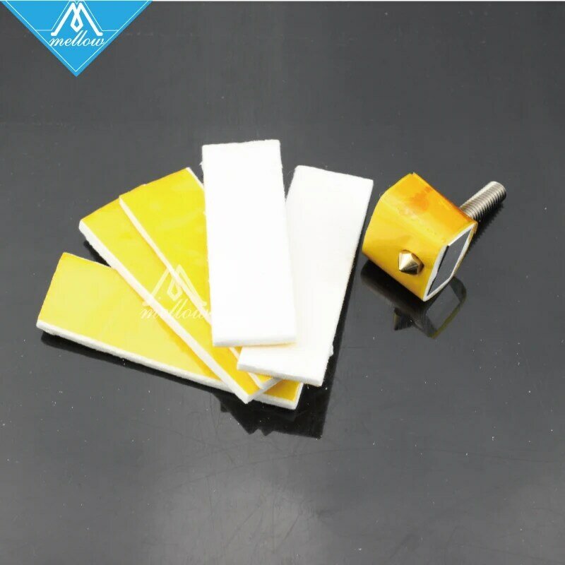 Impressora 3d de 3mm de espessura, 10 peças, bloco de aquecimento, algodão, bocal de isolamento térmico, para makerbot