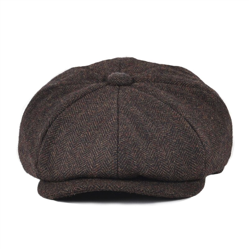 BOTVELA Len Tweed Newsboy Mũ Sừng Trâu Nam Nữ Gatsby Retro Nón Lái Xe Phẳng Nắp Thiết Kế Cổ Điển Cao Cấp Nắp nam