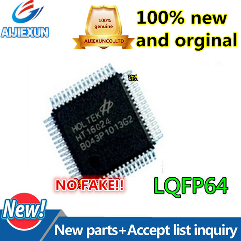 1 Buah 100% Baru dan Asli HT16C24 LQFP64 Kristal Cair Tampilan Driver IC Chip Stok Besar