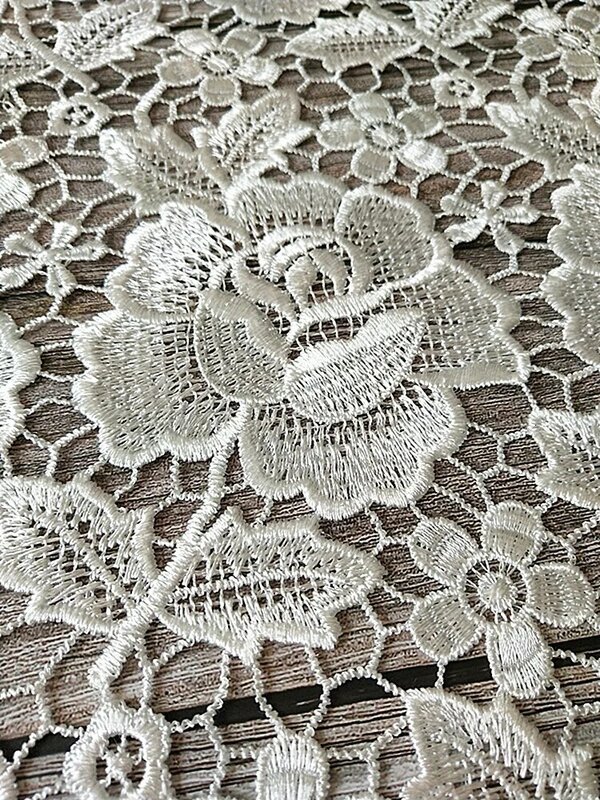 Exquisite Pastoral Openwork Rose Pattern Water Soluble Lace Tablecloth Computer TV Microwave Dustproof Cloth Coffee Table Tapete