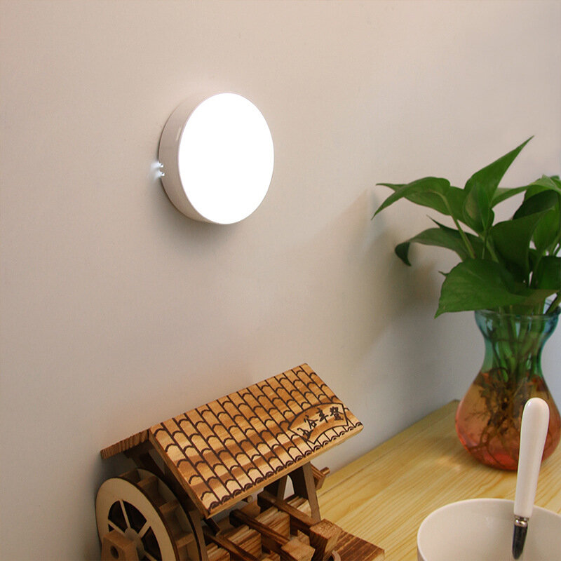 Luz Nocturna inteligente con Sensor de movimiento, lámpara de noche con carga USB, para dormitorio, cocina, baño y armario, 1/2 piezas