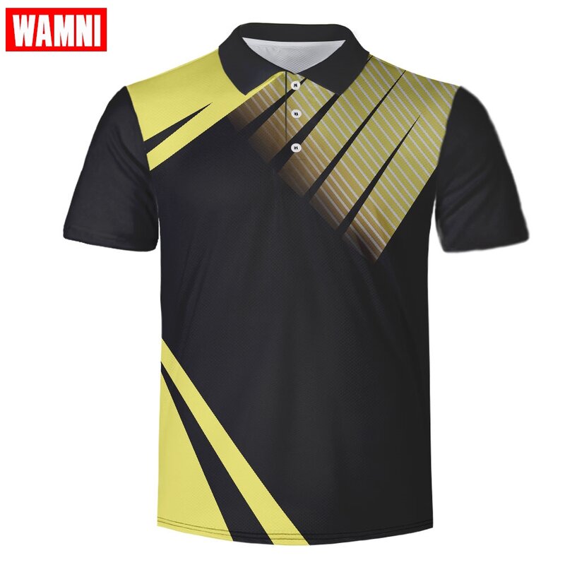 WAMNI Modo di Marca 3D Da Tennis Camicia Harajuku Giovani Bodybuilding Uomo di Sport Loose-camicia Asciugatura Rapida Camicia di Badminton