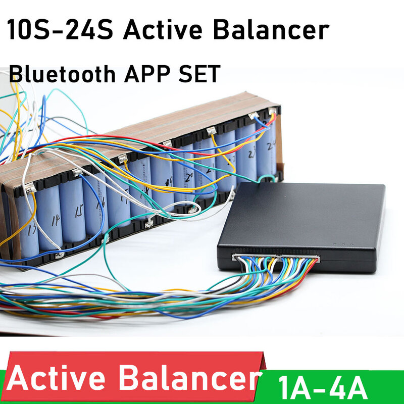 Inteligentny Bluetooth 4A aktywny korektor Li-on Lifepo4 LTO 10S- 24S akumulator litowy Transfer energii balans BMS ochronny 14S 16S