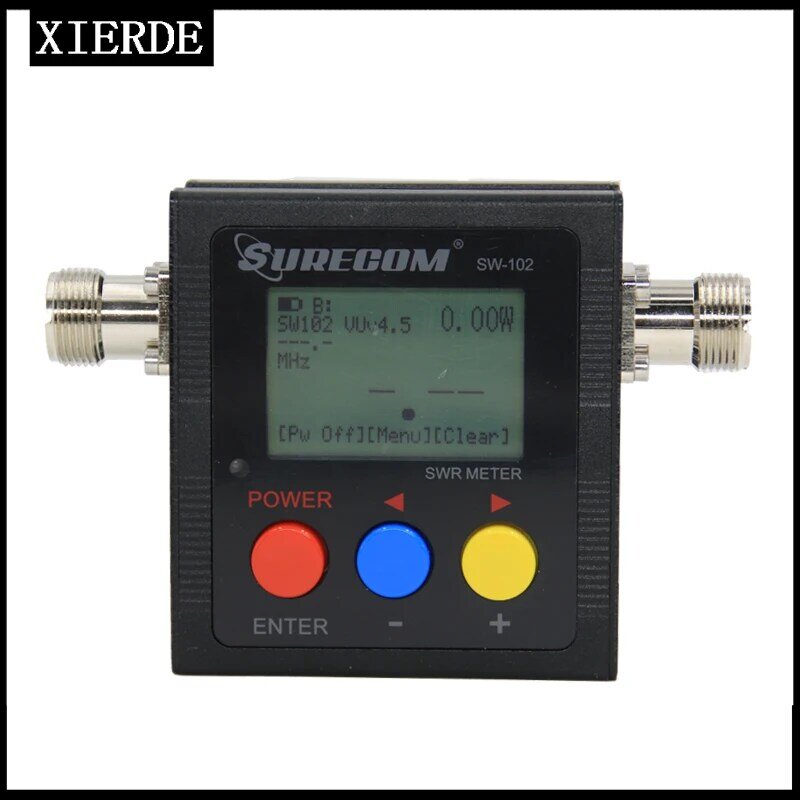 SURECOM meteran SW-102 125-520 Mhz Digital, daya VHF/UHF & SWR meter SW102 untuk Radio dua arah antarmuka tipe M