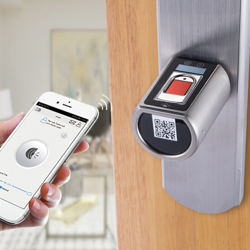 Serrure de porte biométrique intelligente avec lecteur d'empreinte digitale, pour maison connectée