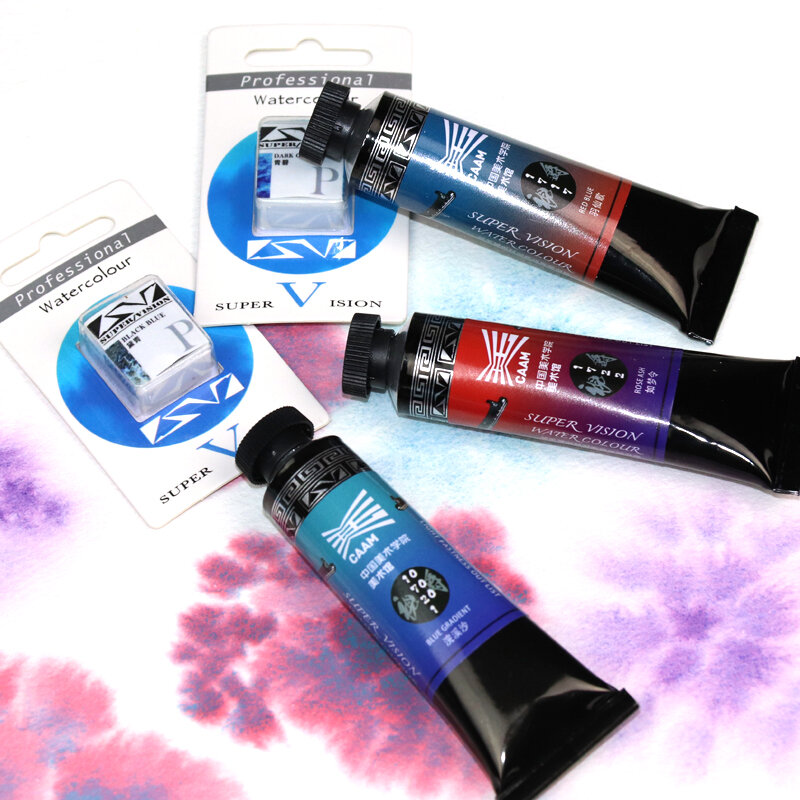 Super Vision 3ml speciale strato di colore acquerello pigmento professionale tubo di vernice ad acqua per pittura disegno arte fornitori