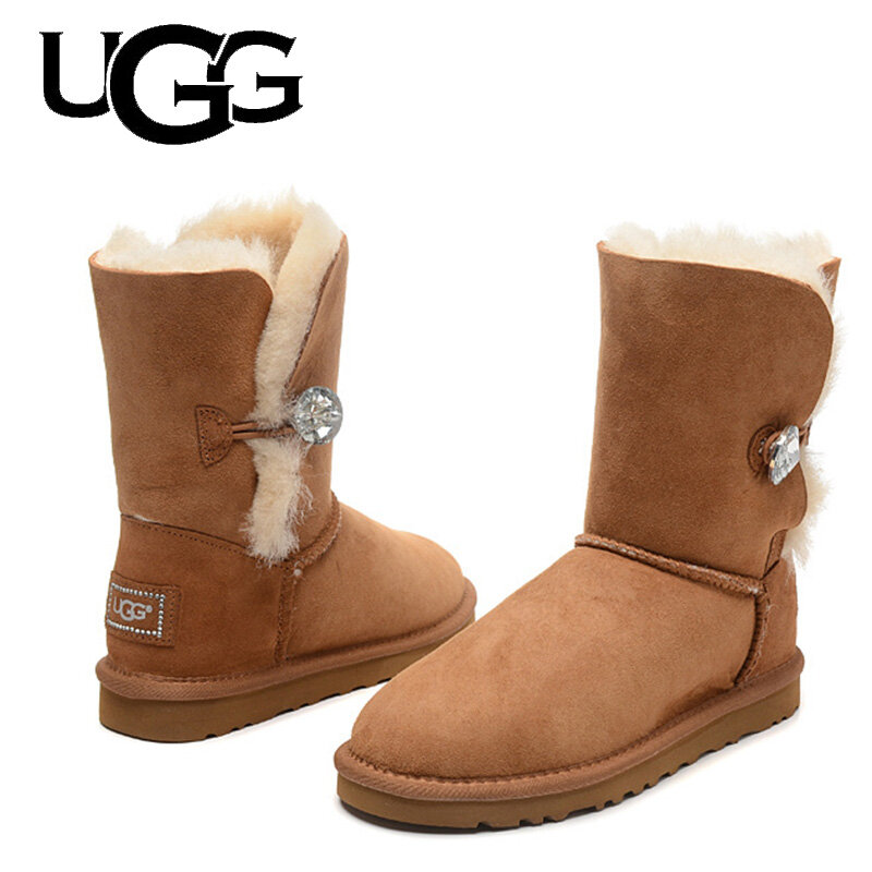 Classic 3/4 Mid Short Boot UGG Boots Original 1003349 Ladies With Button Ugged Women Boots Snow Boots Australia Boots Fur Wool