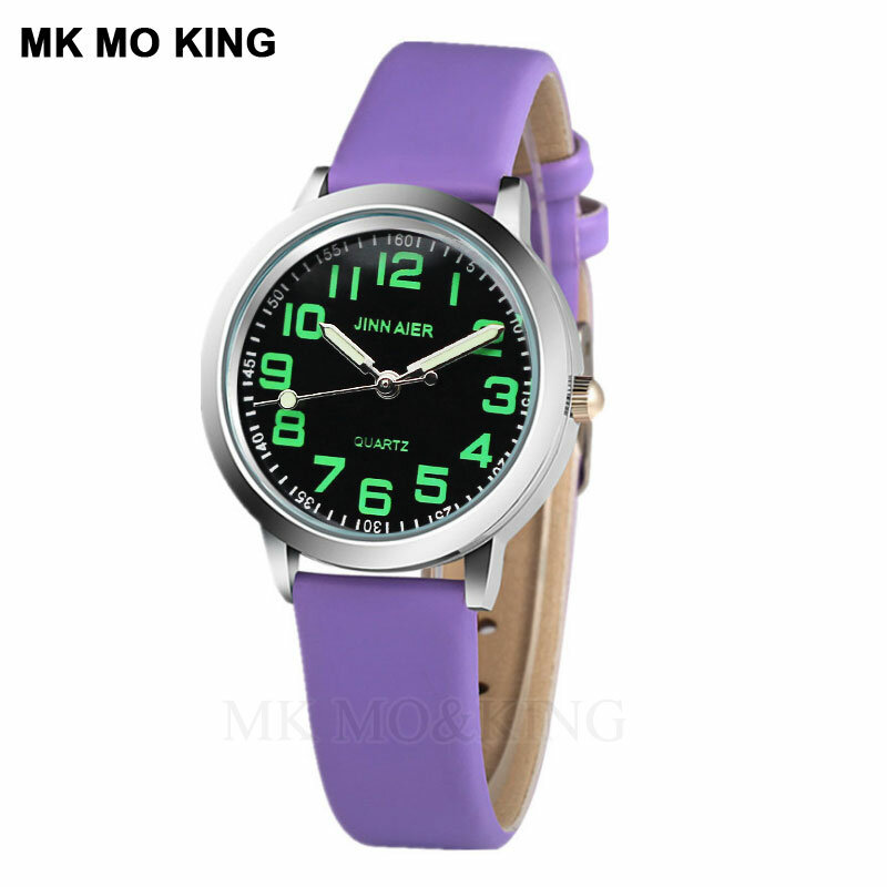 New Fashion Green Dial Child Watch Kids Girls Boy Gift Watch Casual Quartz Wristwatch Relogio Relojes Kol Saati