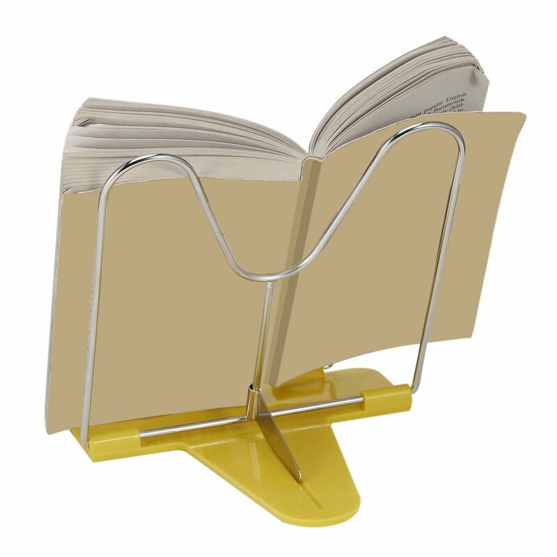 Supporto per libri di lettura portatile pieghevole comodo supporto per documenti ad angolo durevole regolabile scrivania forniture per ufficio Rack in acciaio inossidabile