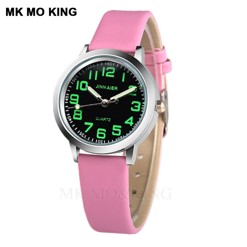 Nowe mody zielona tarcza dziecięcy zegarek dla dzieci dziewczyny chłopiec zegarek na prezent Casual zegarek kwarcowy Relogio Relojes Kol Saati