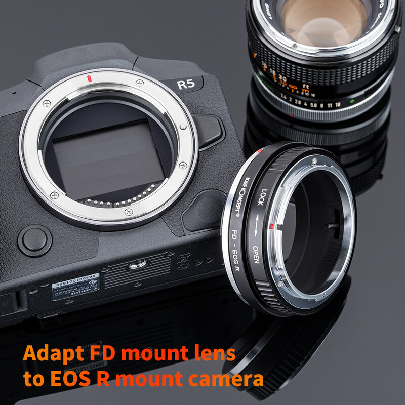 K & F concepto adaptador de montaje para lentes FD-EOS R para Canon FD FL con lente para Canon EOS R Cámara