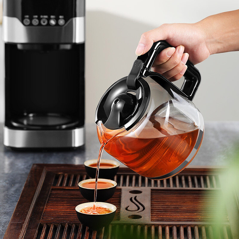 Bollitore per tè per uso domestico pentola per tè automatico Brewer schermo di visualizzazione con fascia in vetro addensato