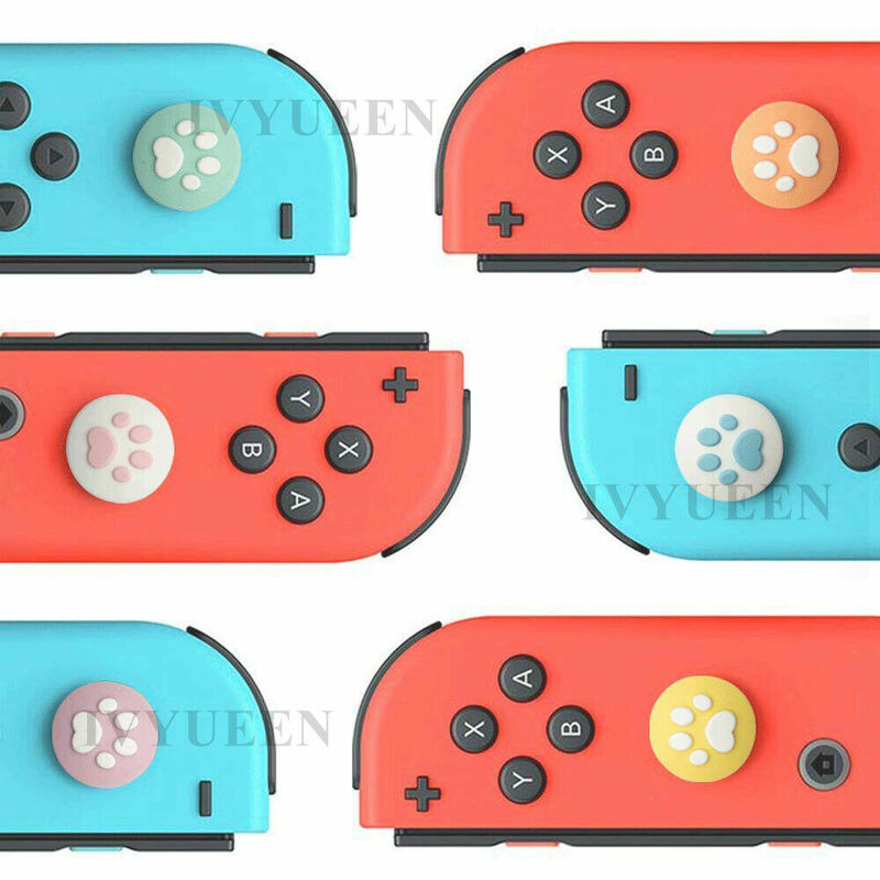 2 uds. De tapas de silicona IVYUEEN para Nintendo Switch Joy Con garra de garra, palanca analógica, empuñaduras para NintendoSwitch Lite