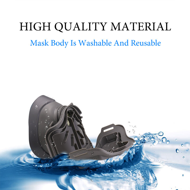 Maschera antipolvere respiratore antipolvere riutilizzabile maschera di sicurezza sul lavoro in gomma filtri in cotone per Builder Carpenter Daily Haze Protection