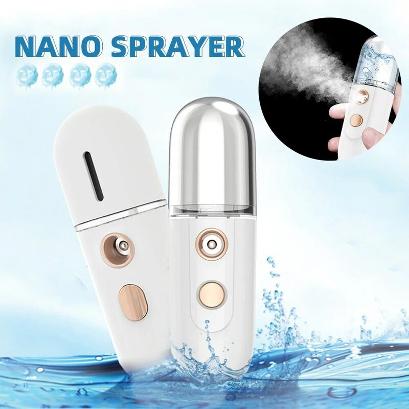 Pulverizador facial de nano névoa 20ml, umidificador usb recarregável, nebulizador facial a vapor, hidratante, máquina de beleza, ferramenta de cuidados com a pele do rosto