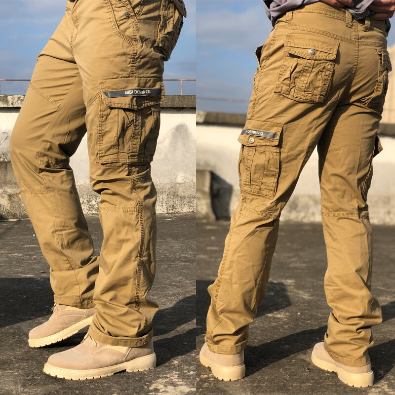 BAPAI pantaloni da lavoro moda uomo pantaloni da alpinismo resistenti all'usura all'aperto abbigliamento da lavoro pantaloni Cargo moda strada