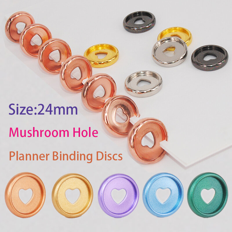 12Pcs 24Mm เห็ดพลาสติกแหวน Binding แผ่น Planner แผ่น Binder แหวน Notebook DIY Scrapbook การผูกแผ่นดิสก์อุปกรณ์สำนักงาน