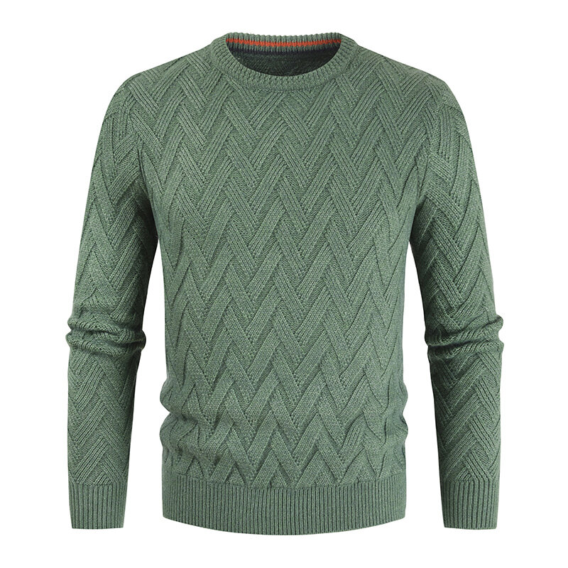 Мужской свитер сезона осень-зима 2021, Модный пуловер, мужские вязаные свитеры с круглым вырезом, размеры M-3XL