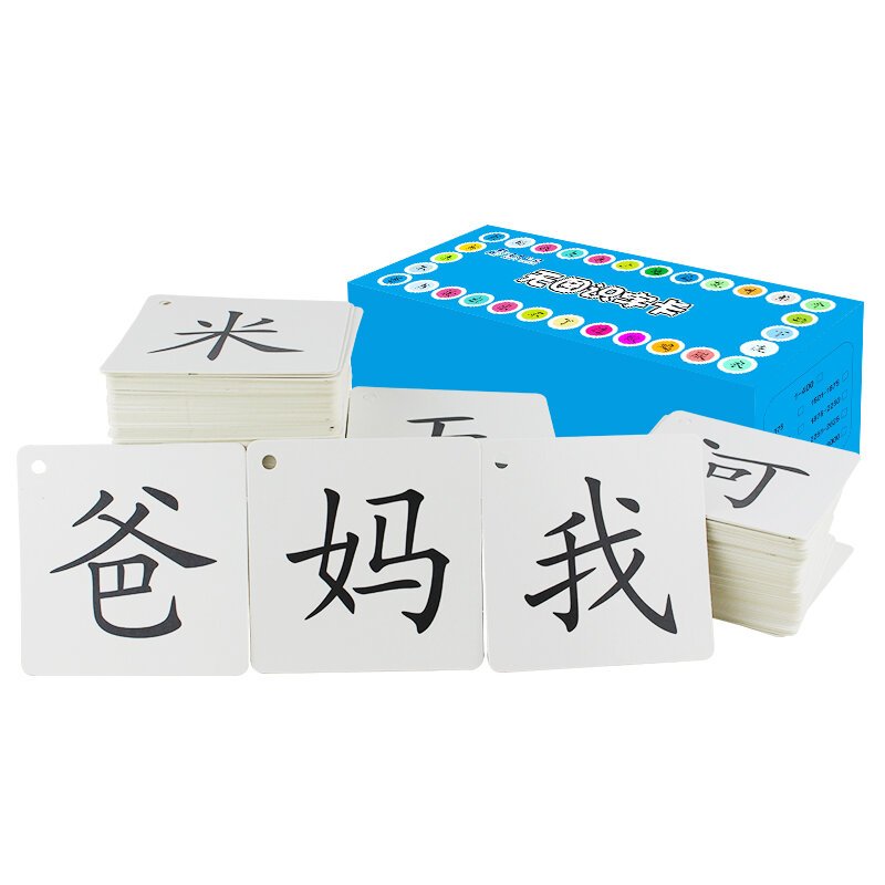Cartão de Alfabetização para a Educação Infantil, 3000 palavras, nenhuma imagem, vocabulário, chinês Character Art, jardim de infância bebê, crianças