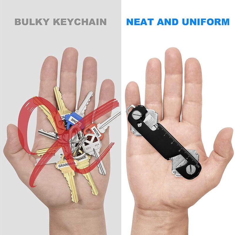 Homens Moda Keychain Titular para Chaves Do Carro Marca de Qualidade Chaves Carteira Compact Key Organizadores Inteligentes