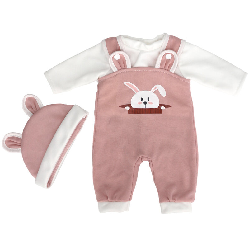 Rosa Overall + Hut Puppe Kleidung Fit Rosa Overall + Hut Puppe Kleidung Fit 17 zoll Für 43cm Baby neue Geboren Puppe Kleidung