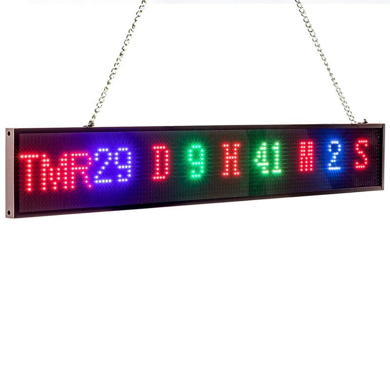 Panneau d'affichage polychrome Led P5 Ultra fin, panneau d'affichage couleur avec télécommande WIFI Programmable, Message défilant, 82cm