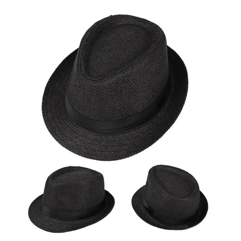 Соломенная шляпа для мальчиков и девочек, летняя, дышащая, шляпа Федора