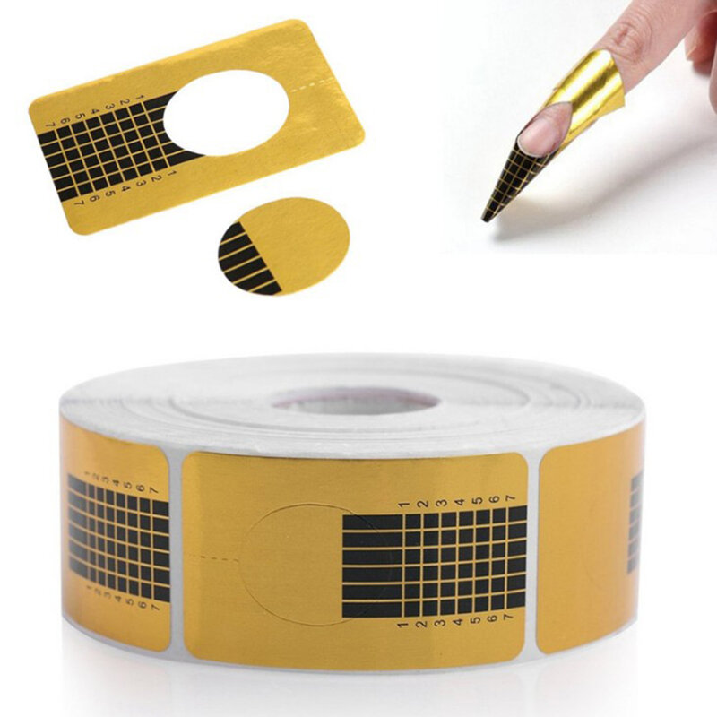 French Nail Form Builder Sticker, Acrílico Gel UV, Extensão Curl, Art Guide Paper, Manicure Stencil, Dicas, 20 Pcs, 50 Pcs, 100 Pcs, 500Pcs