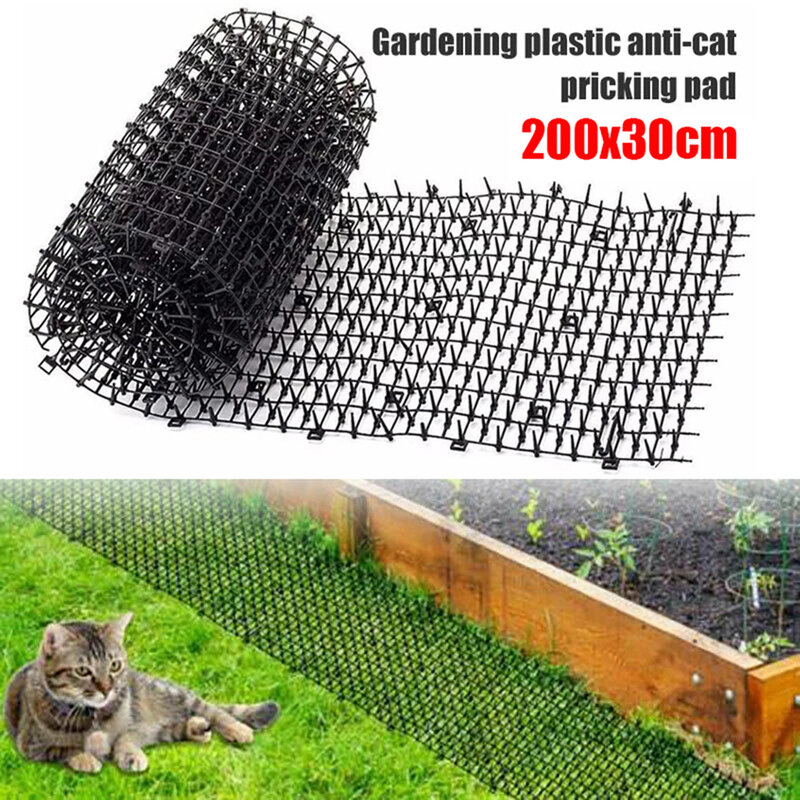 Gato de jardinagem scat esteira repelente anti-gato com tiras espigas tiras picos cintas manter gato longe escavando fornecimento de controle de pragas