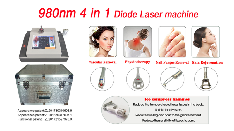 Dedicated collection link for 980nm diode laser