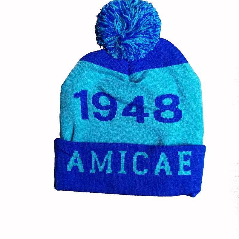 Griechisch blau zeta amicae za 1948 warme schal hüte