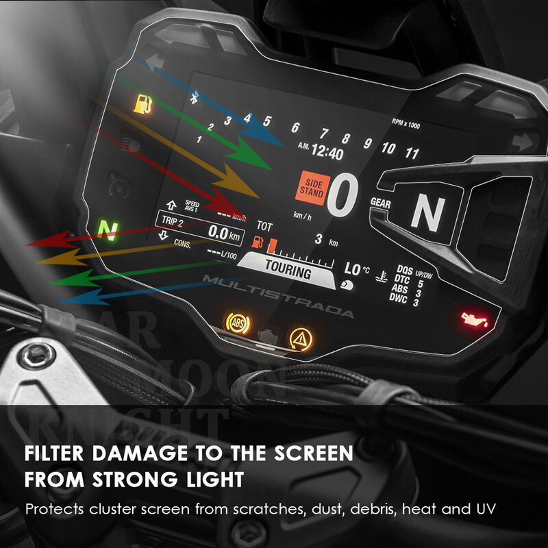 Película de protección para tablero de motocicleta DUCATI Multistrada, tablero de instrumentos para pantalla de clúster de arañazos, 950, 1200, 1200S, 1260 S, 2015 - 2018