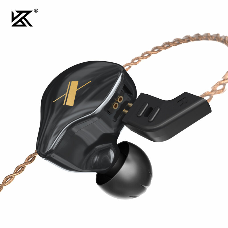KZ EDX 이어폰, 다이내믹 하이파이 베이스 이어버드, 인이어 모니터 헤드폰, 스포츠 노이즈 캔슬링 헤드셋 1 개