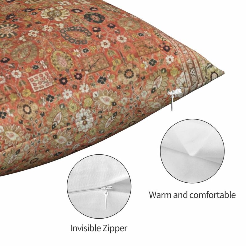 Персидский коврик, наволочка из полиэстера, льна, бархата, с принтом, на молнии, декоративная подушка, Чехол Диван, чехол для подушки