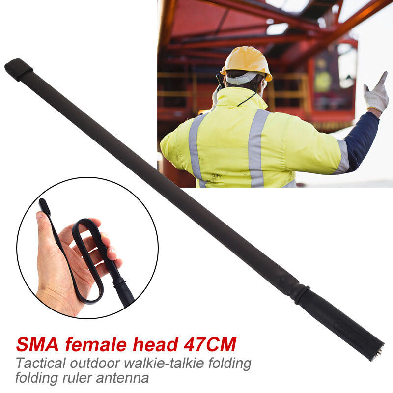 Tactical Walkie Talkie Antenna Sma-Male 144/430Mhz Foldable Cs Game Antenna