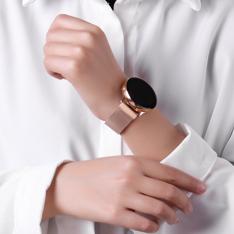 20mm 22mm bracelet de montre pour amazfit bip pour samsung montre active 2 engrenage s3 frontie 46mm 42mm milanais bande magnétique pour huawei GT
